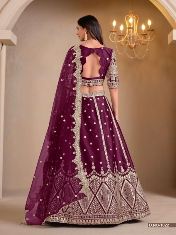 DESIGNER ART SILK BRIDAL LEHENGA - Image 8