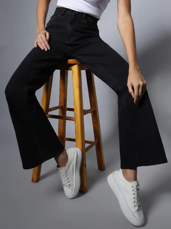 Stretch Flare Fit Clean Look Jeans - Image 3