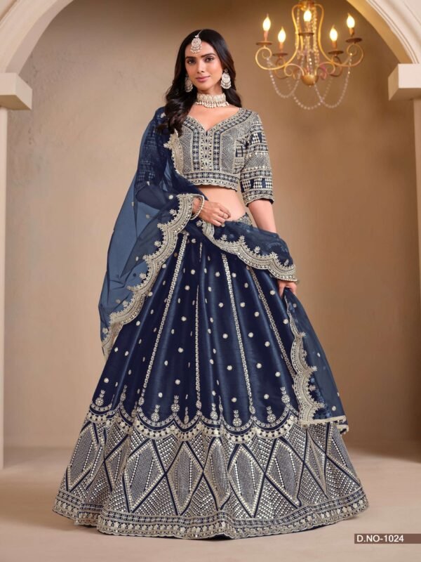 DESIGNER ART SILK BRIDAL LEHENGA