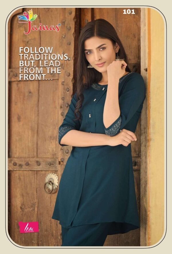 JAINAS CATALOGUE PARIS SERIES 101 TO 108 TOP BOTTOM COORD SET - Image 4