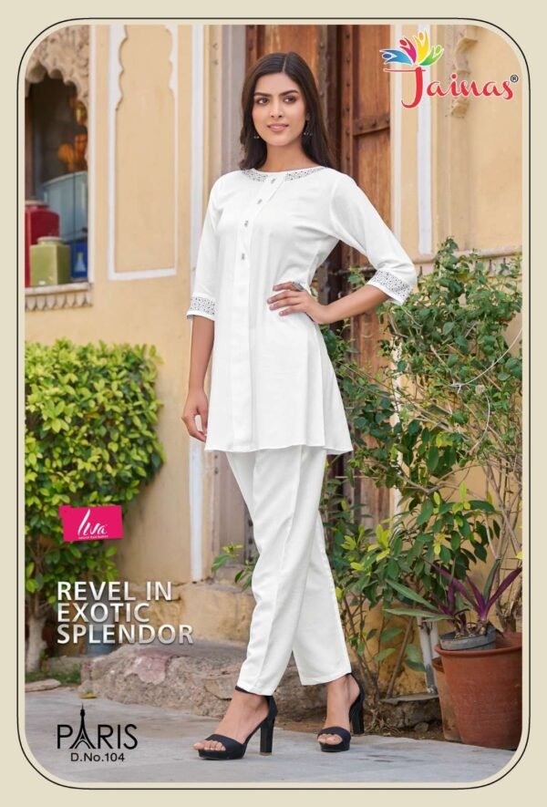 JAINAS CATALOGUE PARIS SERIES 101 TO 108 TOP BOTTOM COORD SET - Image 5