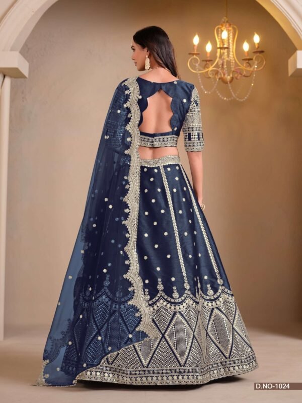 DESIGNER ART SILK BRIDAL LEHENGA - Image 3
